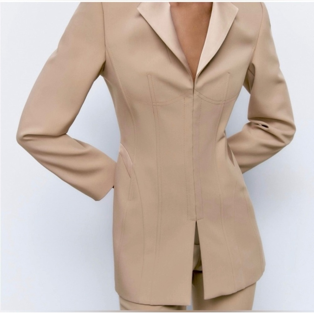 Elegant Zara Tan Women's Blazer NWT